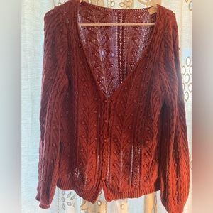 Sezane Beryl cardigan in Rosewood
